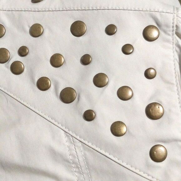 Chicos Zenergy Jacket Womens Size S Beige Lightweight Studded Shoulders - Picture 8 of 8